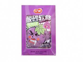 Мармелад арт. 223588/ Кислый "Виноград" 25 г в пак. 20 шт. в кор.'