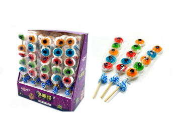 Мармелад арт. 800227-2 Монстрик-глазастик фигурки на палочке 20 шт. в фиолетовой кор.'#