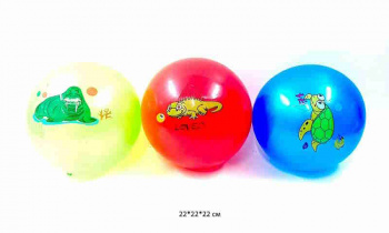 Мяч резин. арт. 25177-15 Зверюшка в ассортименте в пак._