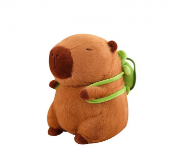 им Капибара арт. 240917-15/240416-2/240528-12 С рюкзаком-черепашкой сидит 45 см в пак.)