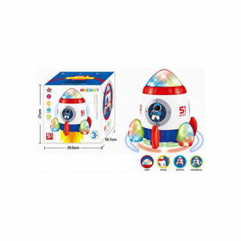 Ракета арт. 5299 На колесах на батар. свет, звук, вращение в кор. 20,5*18,7*21