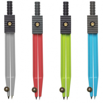 кс_Циркуль арт. 210655 ЮНЛАНДИЯ 115мм, металл.,ассорти,чехол