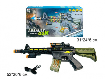 Оружие арт. JQ525B Автомат на батар. свет, звук в кор.•