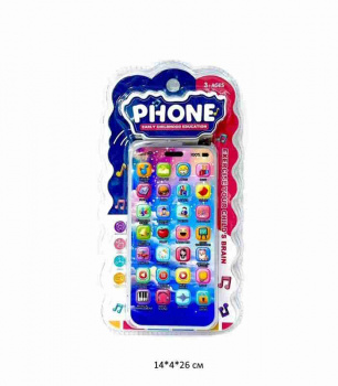 Телефон арт. 12066-30B "Смартфон" музыкальный на батар. блистер_