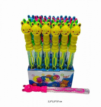 Пузыри мыльные арт. 3806/3800 Лягушка цвета микс 37 см (24 шт.) шоубокс_