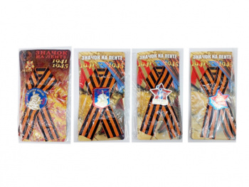 Значок арт. DP-2 Георгиевская лента "Победа" 1 шт. в пак.