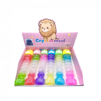 Лизун арт. RF-205 Колба "Усатик" 300 г 23*5,5 см (6 шт.) шоубокс