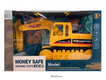 Сейф арт. WF-3007A Копилка Экскаватор свет, звук в кор.~ Сейф арт. WF-3007A Копилка Экскаватор свет, звук в кор.~