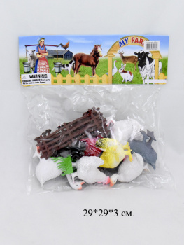 Набор животных арт. Q83 Домашняя птица в пак._ Набор животных арт. Q83 Домашняя птица в пак._
