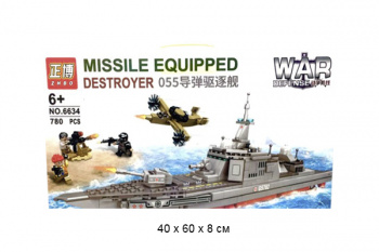 Конструктор арт. ZB6634 Военный корабль 780 дет. в кор._/16 шт./ Конструктор арт. ZB6634 Военный корабль 780 дет. в кор._/16 шт./