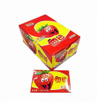 Жевательная резинка арт. 720074/720081 Пластинки "Клубника" 11 г 30 шт. упаковка*