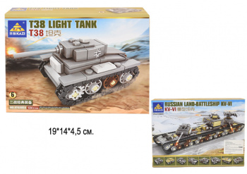 Конструктор арт. KY82054-6 Танк  в кор._
