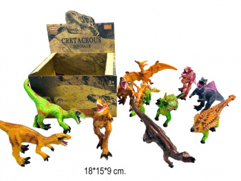 Динозавр арт. AK68687F Фигурка в ассортименте звук (12 шт.) в кор.•