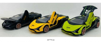 Модель металл. арт. K3-08-C Спорткар свет, звук (12 шт.) шоубокс~