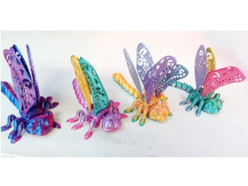 Фигурка 3Д арт. 3D021 Стрекоза подвижная цвета микс 1шт. в пак.)