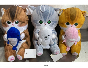 им Кот арт. 230920-1 Цвета микс со зверюшкой ассорти 20 см в пак.) им Кот арт. 230920-1 Цвета микс со зверюшкой ассорти 20 см в пак.)