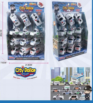 Набор машин арт. 225-6698 Городская полиция в коробке 33,7*7,5*21,8
