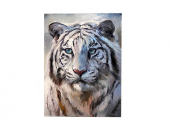 Картина по номерам арт. RA73950 Белый тигр 40*50 в кор.