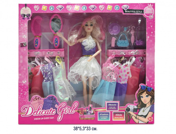 Кукла арт. 193A5" С аксессуарами, одеждой в коробке 38*5,3*33 Кукла арт. 193A5" С аксессуарами, одеждой в коробке 38*5,3*33