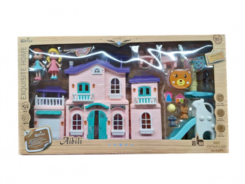 Дом для кукол арт. A286-21A С куклами, питомцами и прогулочной площадкой в кор.=