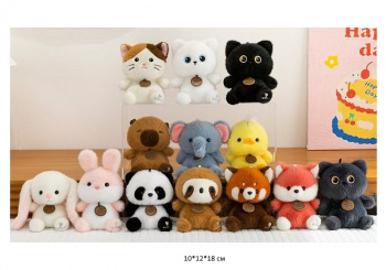 им Зверюшка арт. YE250813-7 В ассортименте с медальоном 10*12*18 см в пак.)