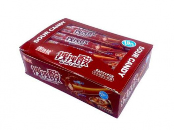 Конфета арт. 872094/872087-1 Жевательная Трубочка-тянучка с начинкой Кола 15 г 30 шт. в кор.