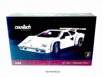 Конструктор арт. 1E-60337 Автомобиль Lamborghini Countach 1506 дет. в кор._ /24 шт./ Конструктор арт. 1E-60337 Автомобиль Lamborghini Countach 1506 дет. в кор._ /24 шт./