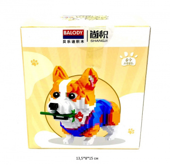 Конструктор арт. 18396 Микро Собака рыжая в кор._