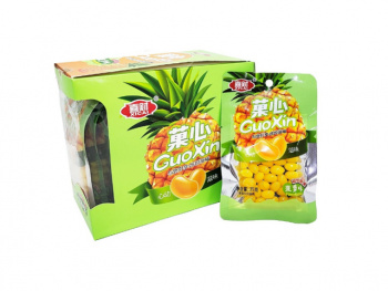 Конфета арт. 080361/080330-1 Жевательные бобы "Ананас" 35 г 20 шт. в кор.';