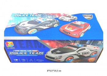 Машина на батар. арт. YBJ-3360A Полиция свет, звук в кор._ Машина на батар. арт. YBJ-3360A Полиция свет, звук в кор._