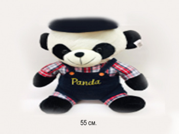 им Панда арт. YE80323-3 В комбинезоне 55 см в пак.) им Панда арт. YE80323-3 В комбинезоне 55 см в пак.)