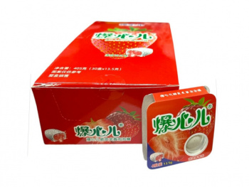 Жевательная резинка арт. 200259/200105 С начинкой "Клубника" 13,5 г 30 шт. в кор.'*