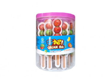 Мармелад арт. 170936 "Фруктики" на палочке 10 г 30 шт. в пластик. банке*