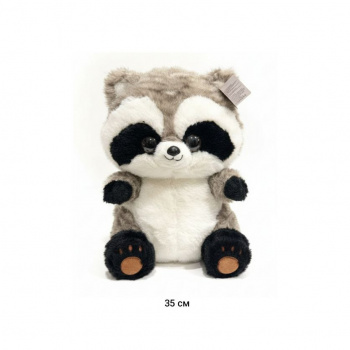 им Енот арт. 209089 Серо-полосатый сидит 35 см в пак.