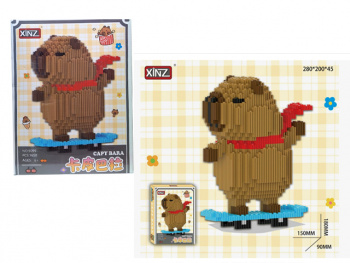 Конструктор арт. 5099-805 Микро Капибара в шарфике 1650 дет. в кор.=