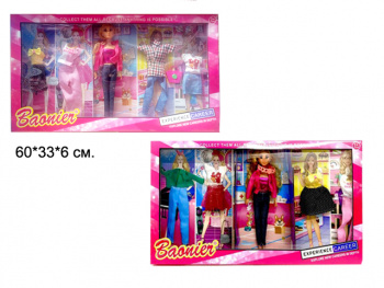 Кукла арт. JJ8691-5 С гардеробом и аксессуарами в кор._