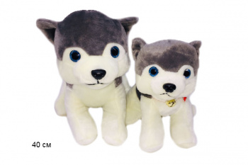 им Собака арт. 81010-10 Бело-серая 40 см в пак.) им Собака арт. 81010-10 Бело-серая 40 см в пак.)