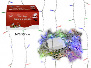 Гирлянда электр. арт. 3333-22-501 Штора цветная, 2х2 м в кор.