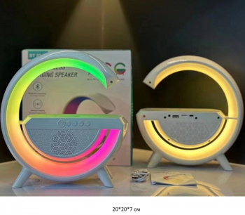 Светильник арт. HM-2301 RGB Белый с колонкой, беспроводной зарядкой в кор. Светильник арт. HM-2301 RGB Белый с колонкой, беспроводной зарядкой в кор.