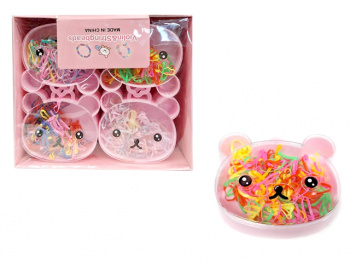 Резиночки арт. 14786 "Медведь" для волос, силикон в кор.= Резиночки арт. 14786 "Медведь" для волос, силикон в кор.=