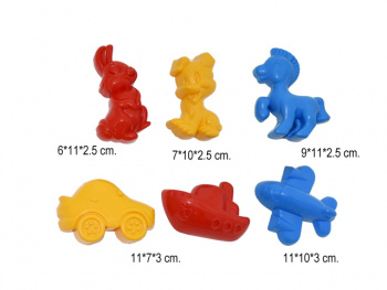 Песочный набор арт. 1159 Формочки "Ассорти" 6 шт. в сет. Песочный набор арт. 1159 Формочки "Ассорти" 6 шт. в сет.