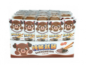 Печенье арт. 861111-30/861012 Палочки с шоколадной пастой 30 шт. в кор.*