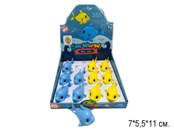 Зав. водоплавающие арт. HN1863-1 Акула цвета микс (12 шт.) шоубокс•