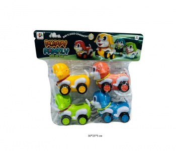 Набор машин арт. DJ687A "Веселый щенок" 4 шт. в пак.• Набор машин арт. DJ687A "Веселый щенок" 4 шт. в пак.•