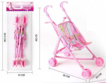 Коляска арт. 918-2B" Для кукол пластик в пакете 10*5*50,5