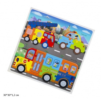 Деревянная игрушка арт. 5588-47-1 Пазл Транспорт в пленке)
