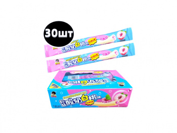 Конфета арт. 108803/108773 Трубочка-тянучка с начинкой "Персик" 13 г 30 шт. в кор./;